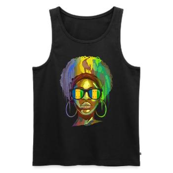 Ogoni - Männer Premium Bio Tank Top - Schwarz - Vorne - AI Model Male 178 light (178cm)