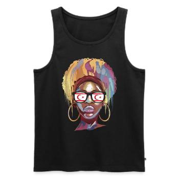 Northern Cyprus - Men's Premium Organic Tank Top - black - Front - AI Model Male 178 light (178cm)