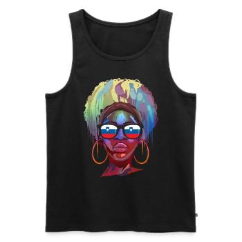 Slowenien - Männer Premium Bio Tank Top - Schwarz - Vorne - AI Model Male 178 light (178cm)