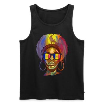 Andorra - Men's Premium Organic Tank Top - black - Front - AI Model Male 178 light (178cm)