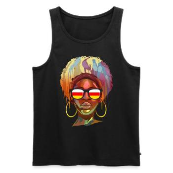 South Ossetia - Men's Premium Organic Tank Top - black - Front - Michal (187cm)