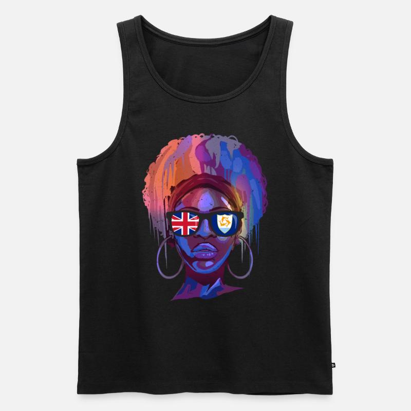 Anguilla - Männer Premium Bio Tank Top - Schwarz