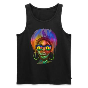 Neukaledonien - Männer Premium Bio Tank Top - Schwarz - Vorne - AI Model Male 178 light (178cm)