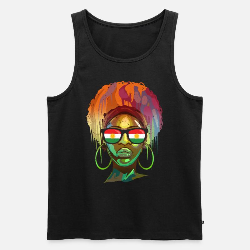 Kurdistan - Männer Premium Bio Tank Top - Schwarz