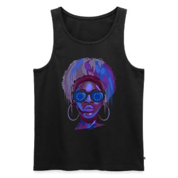 Europäische Union - Männer Premium Bio Tank Top - Schwarz - Vorne - AI Model Male 178 light (178cm)