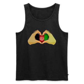 Afghanistan - Männer Premium Bio Tank Top - Schwarz - Vorne - AI Model Male 178 light (178cm)