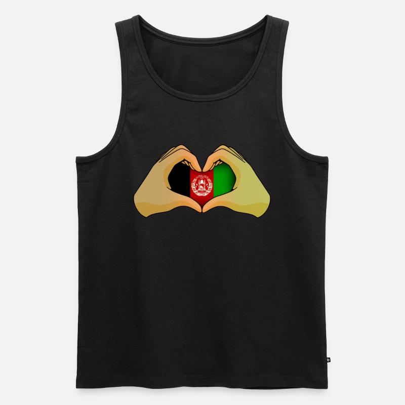 Afghanistan - Männer Premium Bio Tank Top - Schwarz
