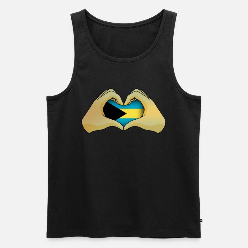 Bahamas - Männer Premium Bio Tank Top - Schwarz