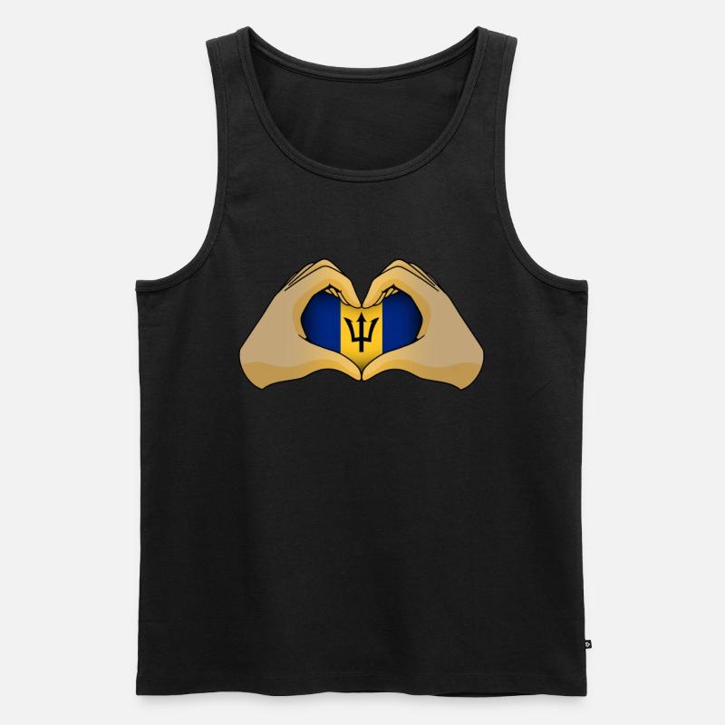 Barbados - Männer Premium Bio Tank Top - Schwarz