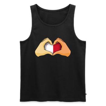 Malta - Men's Premium Organic Tank Top - black - Front - AI Model Male 178 light (178cm)