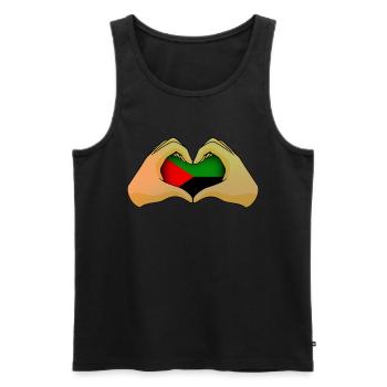 Martinique - Men's Premium Organic Tank Top - black - Front - AI Model Male 178 light (178cm)