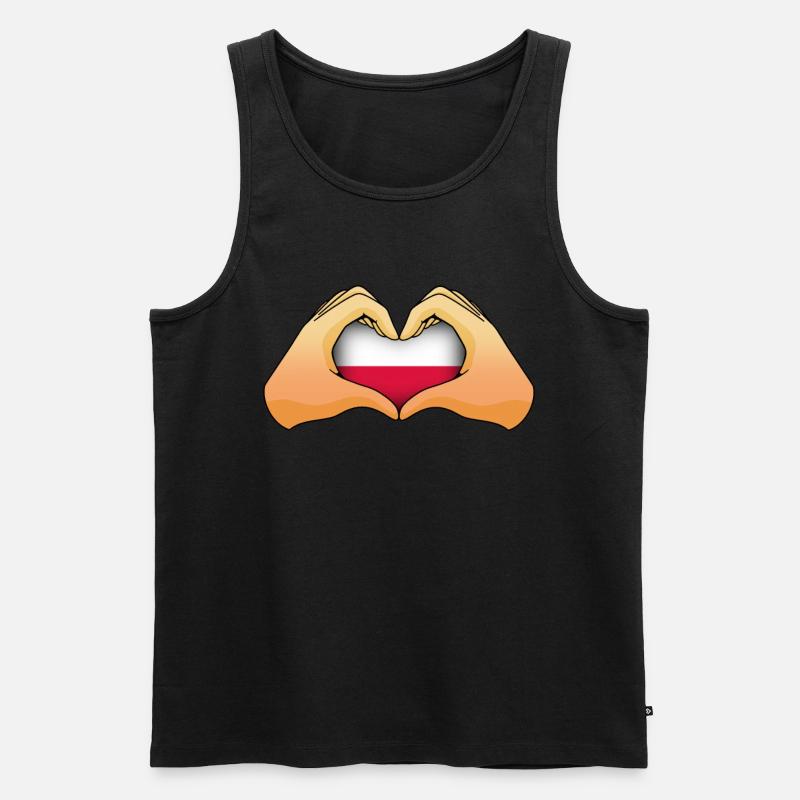Polen - Männer Premium Bio Tank Top - Schwarz