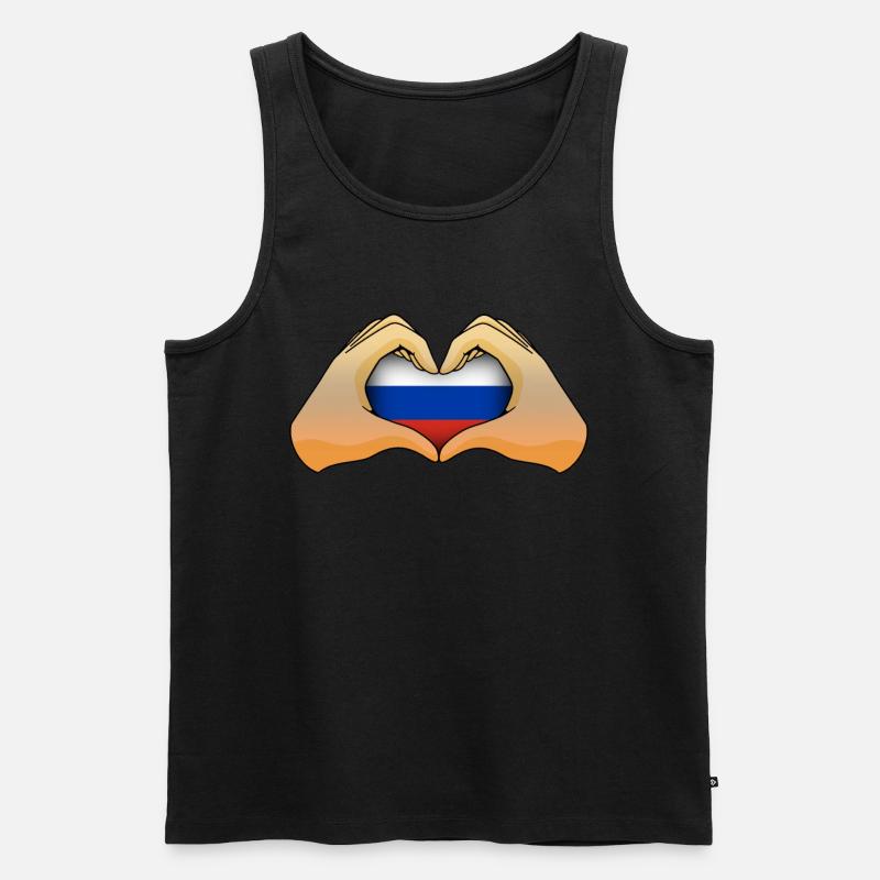 Russland - Männer Premium Bio Tank Top - Schwarz
