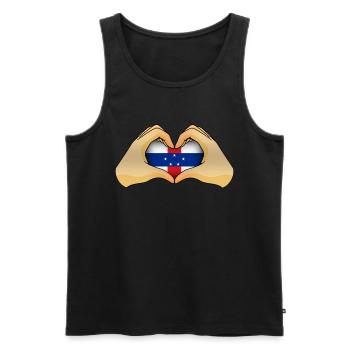 Netherlands Antilles - Men's Premium Organic Tank Top - black - Front - AI Model Male 178 light (178cm)