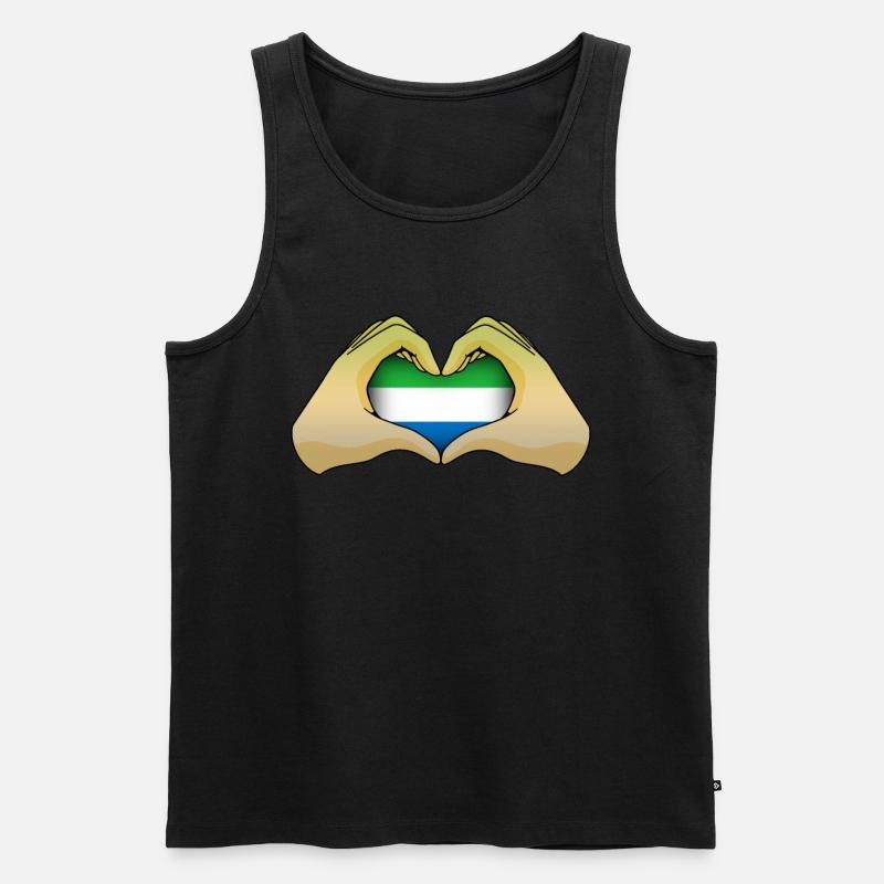 Sierra Leone - Männer Premium Bio Tank Top - Schwarz