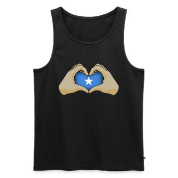 Somalia - Men's Premium Organic Tank Top - black - Front - AI Model Male 178 light (178cm)