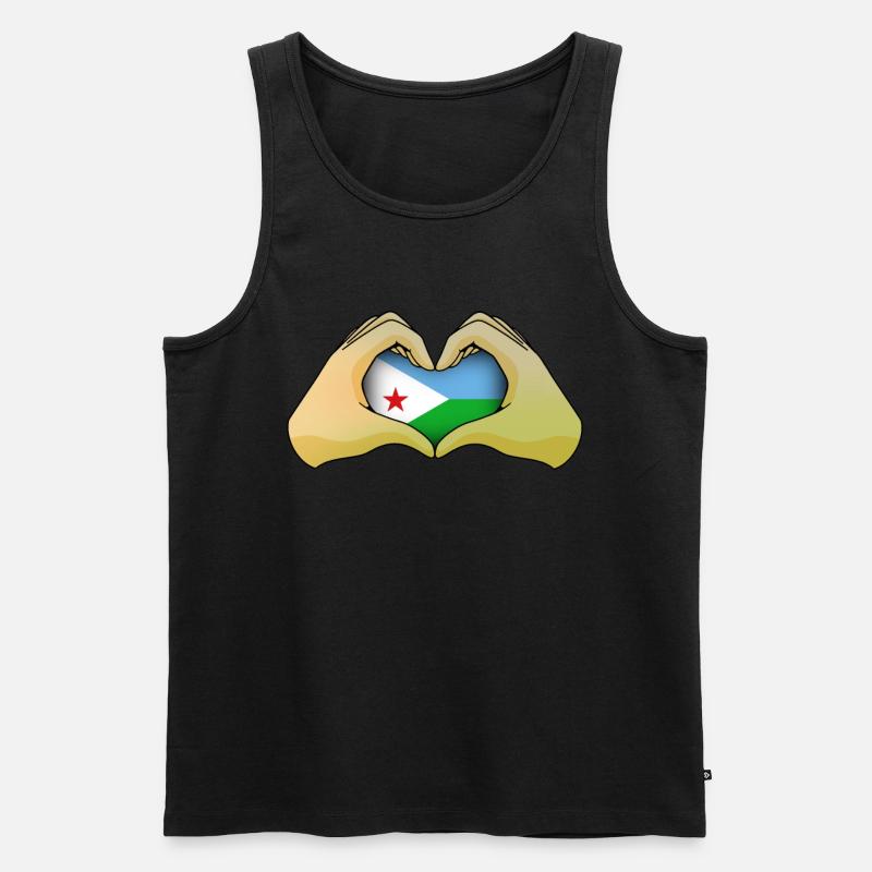 Dschibuti - Männer Premium Bio Tank Top - Schwarz
