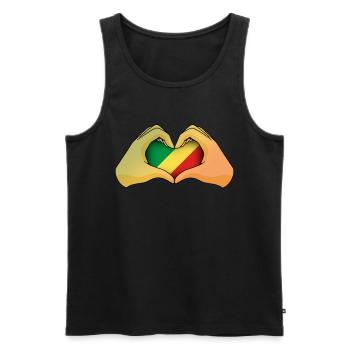 Kongo Republik - Männer Premium Bio Tank Top - Schwarz - Vorne - AI Model Male 178 light (178cm)