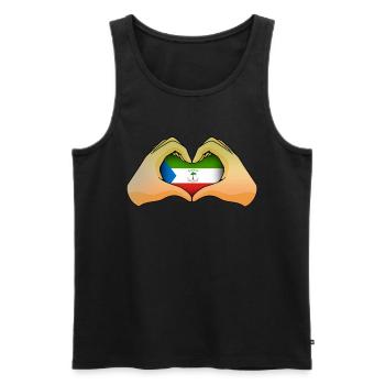 Equatorial Guinea - Men's Premium Organic Tank Top - black - Front - AI Model Male 178 light (178cm)
