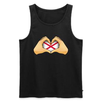 Jersey - Männer Premium Bio Tank Top - Schwarz - Vorne - AI Model Male 178 light (178cm)