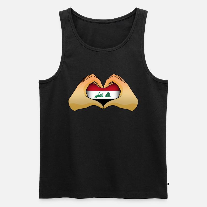Irak - Männer Premium Bio Tank Top - Schwarz