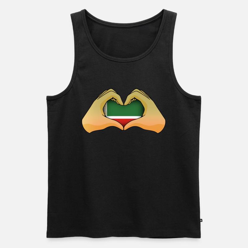 Tschetschenien - Männer Premium Bio Tank Top - Schwarz