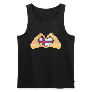 Färöer Inseln - Männer Premium Bio Tank Top - Schwarz - Vorne - AI Model Male 178 light (178cm)