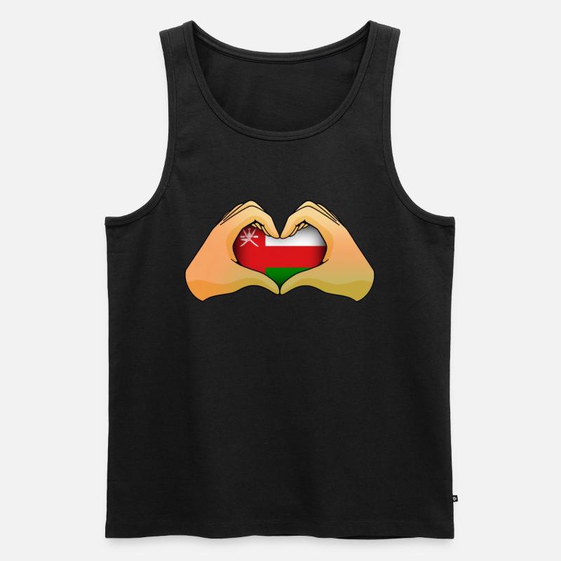 Oman - Männer Premium Bio Tank Top - Schwarz