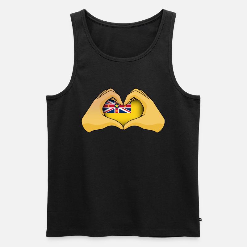 Niue - Männer Premium Bio Tank Top - Schwarz