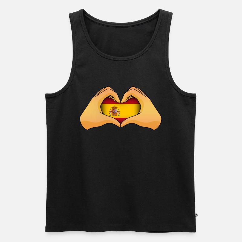 Spanien - Männer Premium Bio Tank Top - Schwarz
