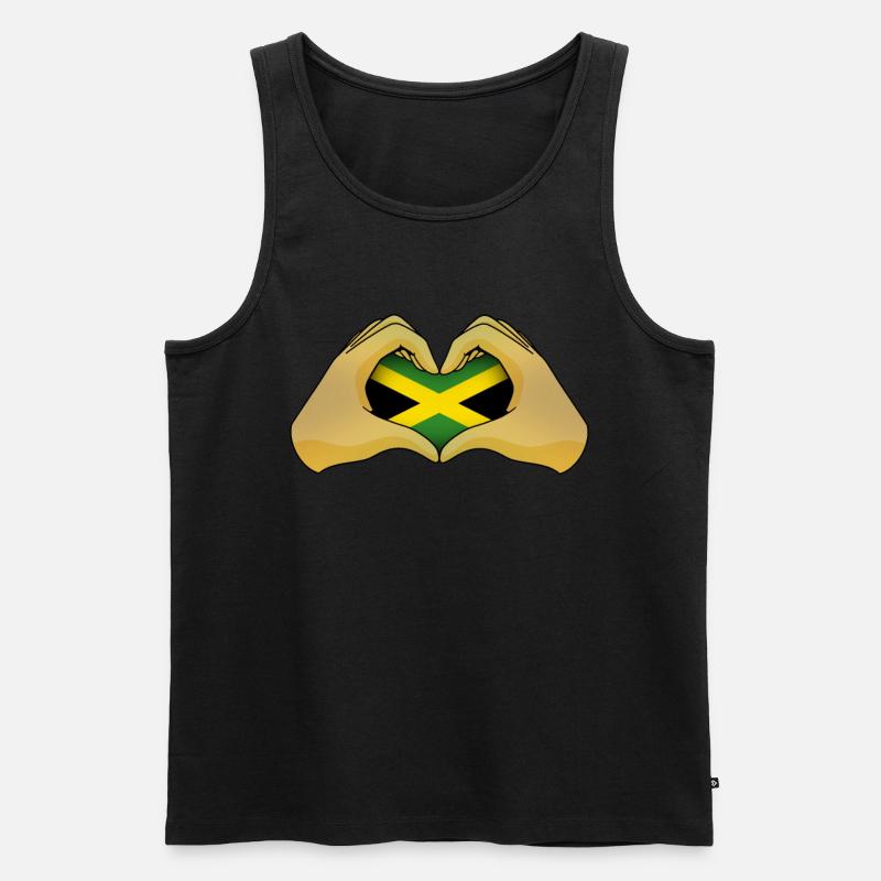 Jamaika - Männer Premium Bio Tank Top - Schwarz