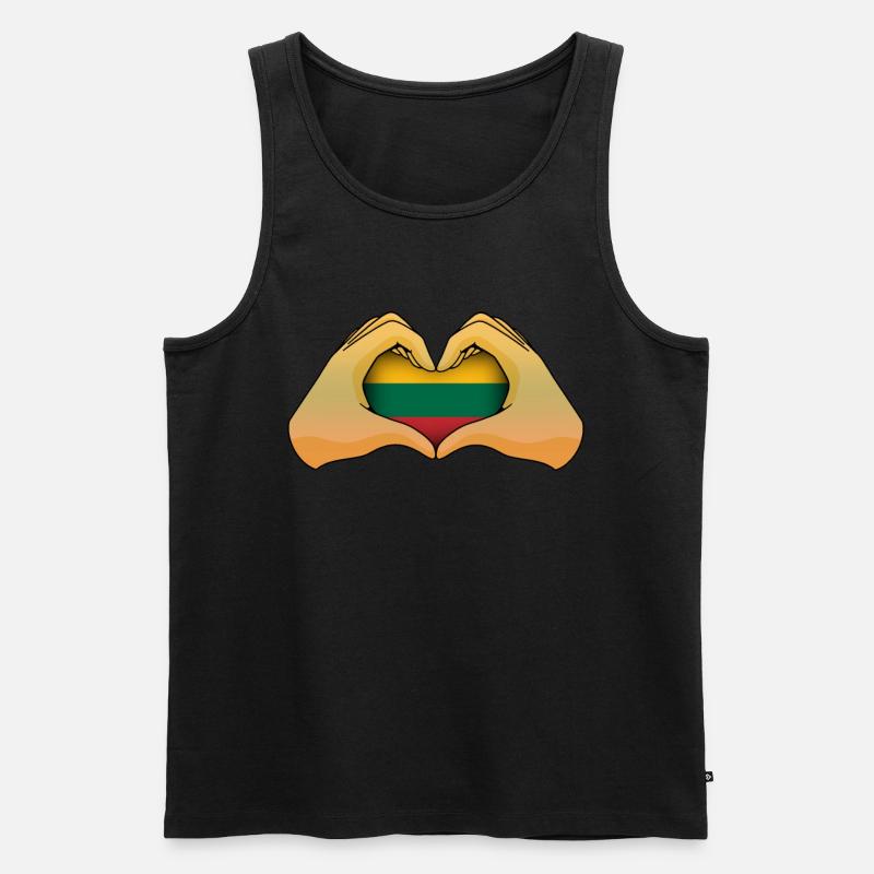 Litauen - Männer Premium Bio Tank Top - Schwarz