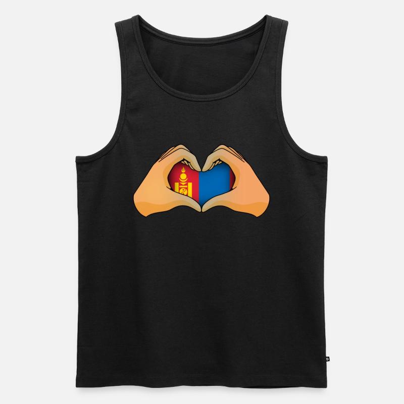 Mongolei - Männer Premium Bio Tank Top - Schwarz