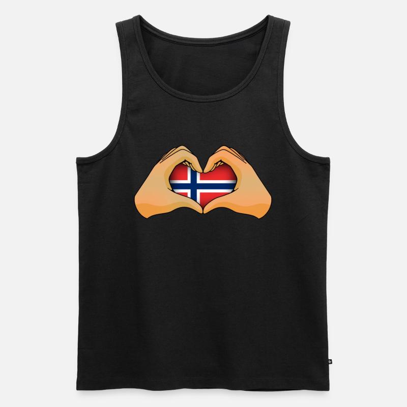 Norwegen - Männer Premium Bio Tank Top - Schwarz