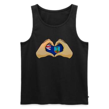 Montserrat - Men's Premium Organic Tank Top - black - Front - Michal (187cm)