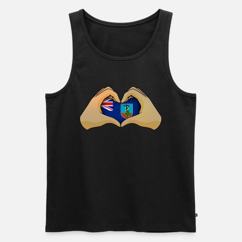 Montserrat - Männer Premium Bio Tank Top - Schwarz
