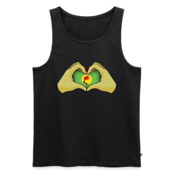 Zaire - Männer Premium Bio Tank Top - Schwarz - Vorne - AI Model Male 178 light (178cm)
