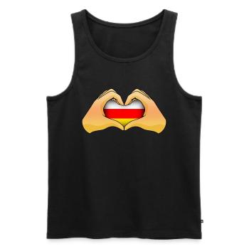 South Ossetia - Men's Premium Organic Tank Top - black - Front - Michal (187cm)