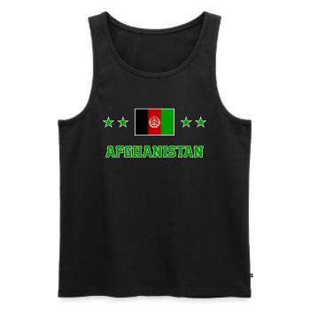 Afghanistan - Männer Premium Bio Tank Top - Schwarz - Vorne - AI Model Male 178 light (178cm)