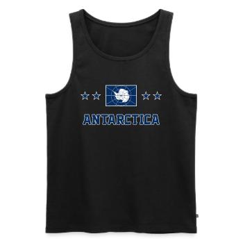 Antarktis - Männer Premium Bio Tank Top - Schwarz - Vorne - AI Model Male 178 light (178cm)