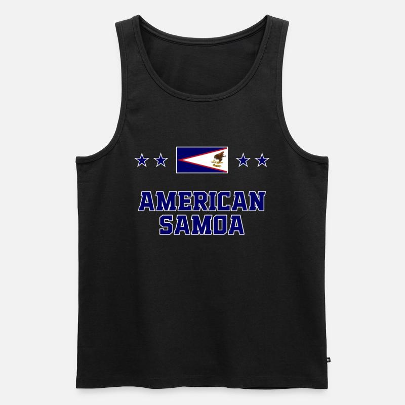 Amerikanisch-Samoa - Männer Premium Bio Tank Top - Schwarz