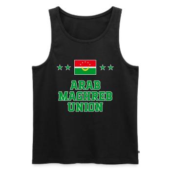 Union des Arabischen Maghreb - Männer Premium Bio Tank Top - Schwarz - Vorne - AI Model Male 178 light (178cm)