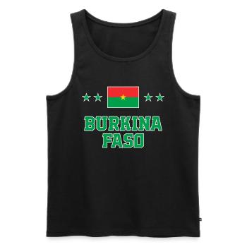 Burkina Faso - Men's Premium Organic Tank Top - black - Front - AI Model Male 178 light (178cm)