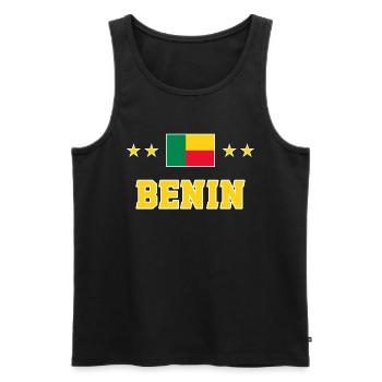 Bermudes - Débardeur bio Premium Homme - noir - Devant - AI Model Male 178 light (178cm)