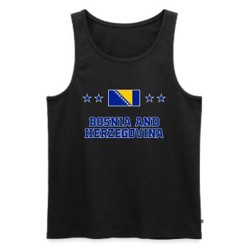 Bosnia and Herzegovina - Men's Premium Organic Tank Top - black - Front - Michal (187cm)