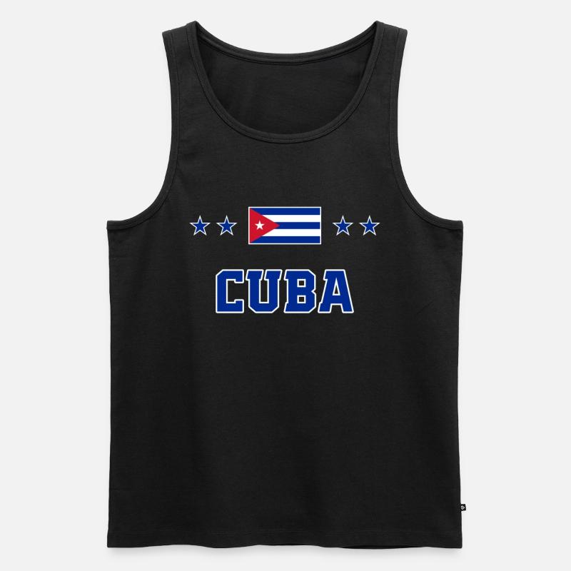 Kuba - Männer Premium Bio Tank Top - Schwarz