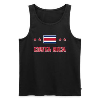 Costa Rica - Men's Premium Organic Tank Top - black - Front - AI Model Male 178 light (178cm)