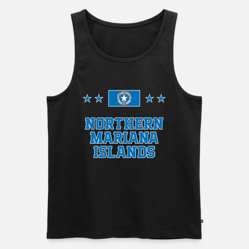 Nördliche Marianen - Männer Premium Bio Tank Top - Schwarz