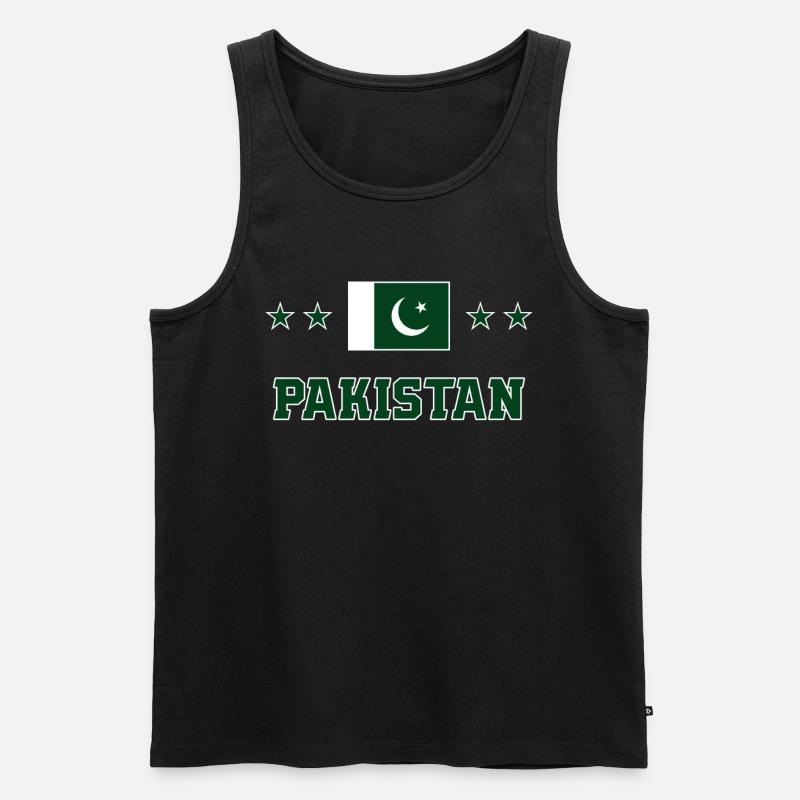 Pakistan - Männer Premium Bio Tank Top - Schwarz