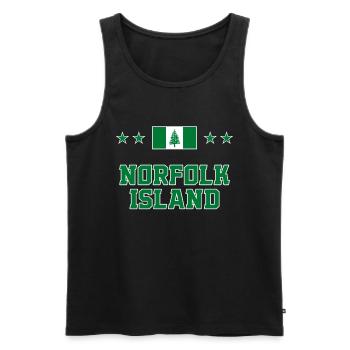 Île Norfolk - Débardeur bio Premium Homme - noir - Devant - AI Model Male 178 light (178cm)